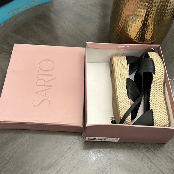 Franco Sarto Sandals Via Black Leather - Picture 2 of 12